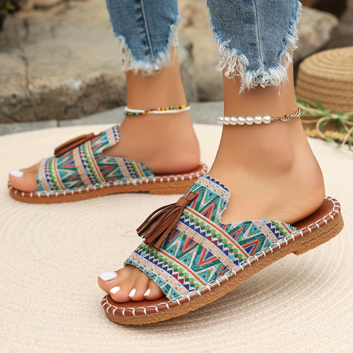 Rosaline | Bohemian Moccasins with Fringes and Artisan Comfort