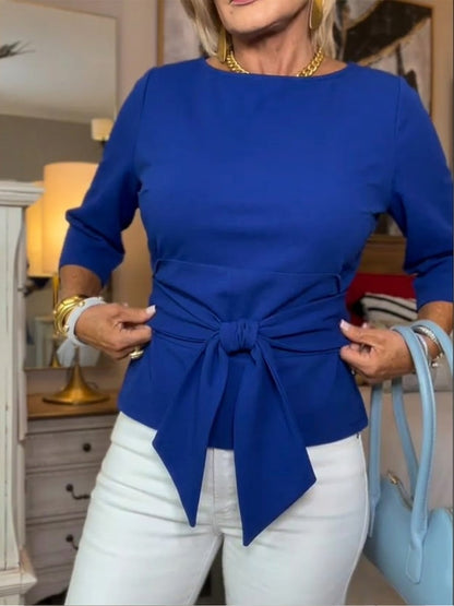 Darelle | Loose Cotton Blouse for Women with Tie Detail