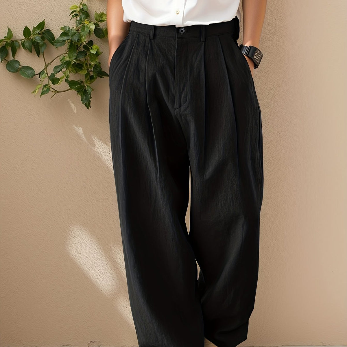 Vruxeth | Men's Straight Pants with Relaxed Fit and Modern Style