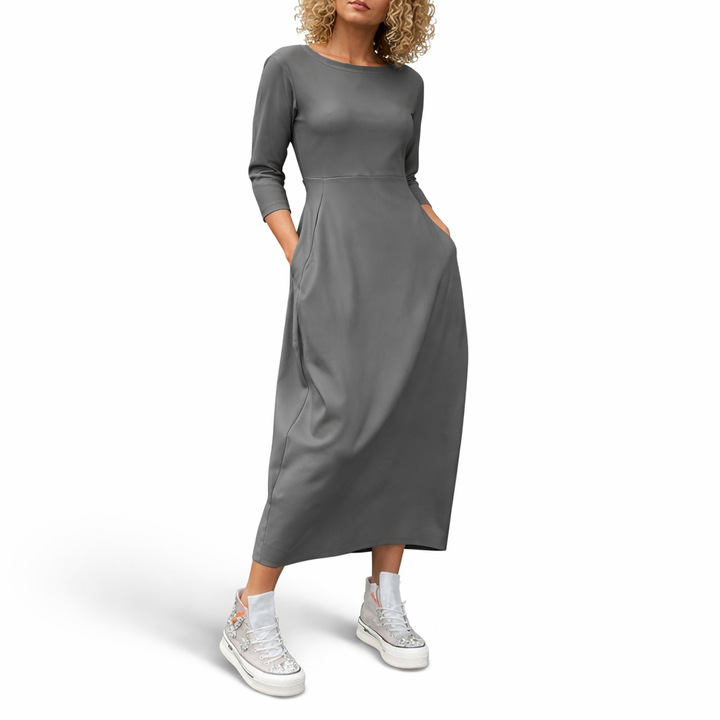 Caelune™ Elegant and Simple Dress with Pockets for Women