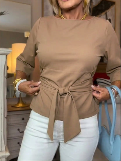 Darelle | Loose Cotton Blouse for Women with Tie Detail