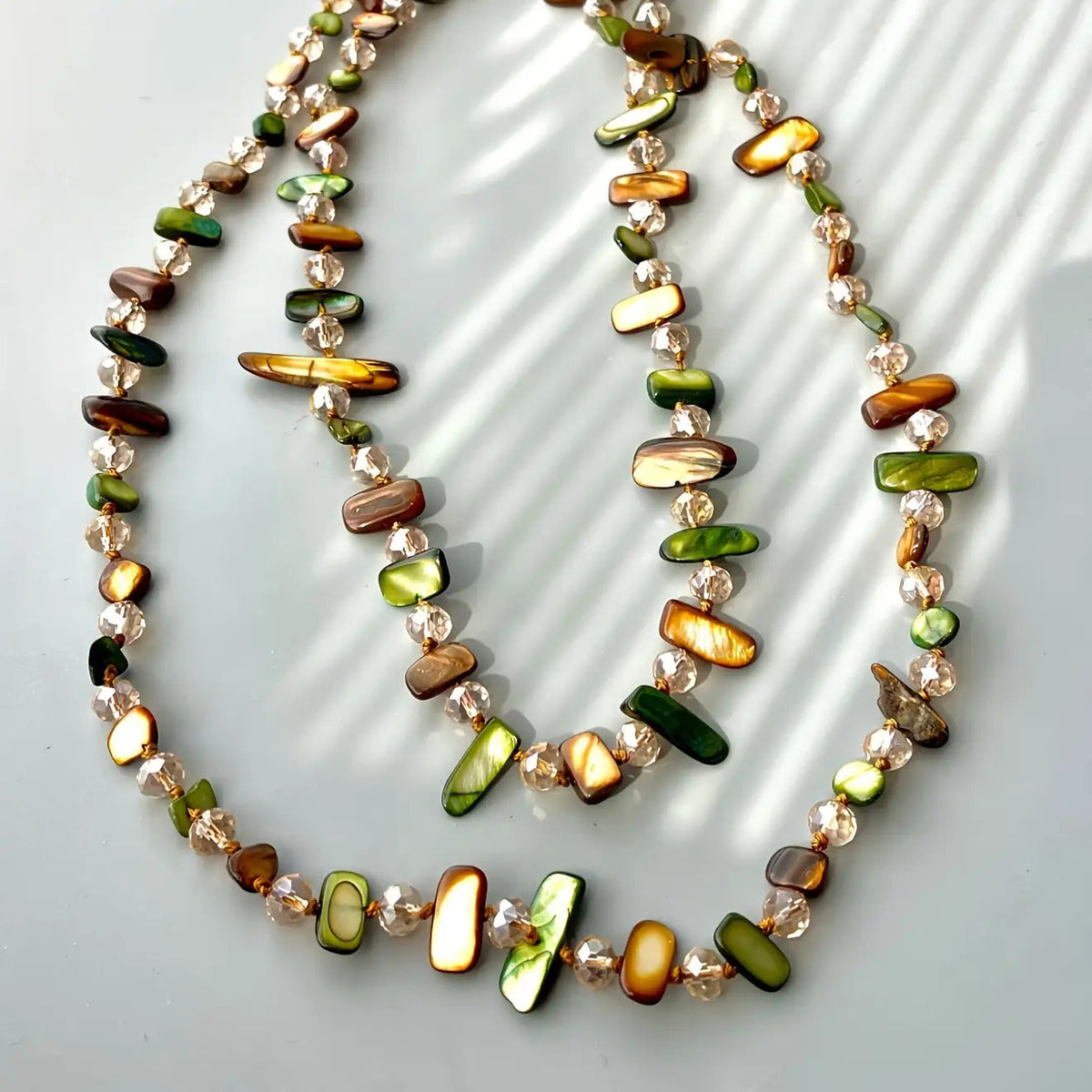 Brooklyn | Long Beaded and Shell Necklace with Natural Bohemian Style