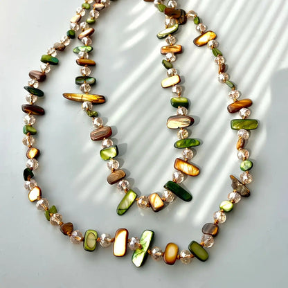 Brooklyn | Long Beaded and Shell Necklace with Natural Bohemian Style