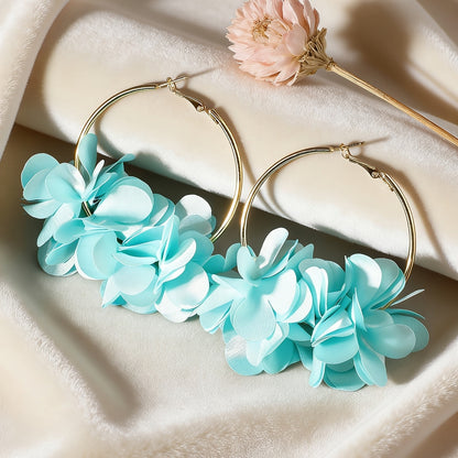 Harmony | Floral C-Shaped Earrings with Bohemian and Elegant Style