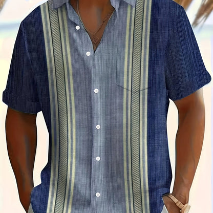 Axton | Casual and Fresh Summer Style Striped Shirt for Men
