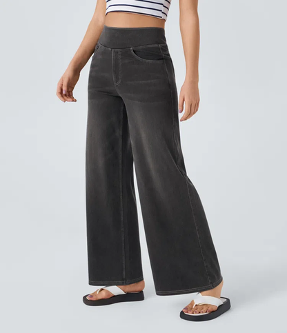 Karellea™ High-Waisted Wide Leg Stretch Jeans
