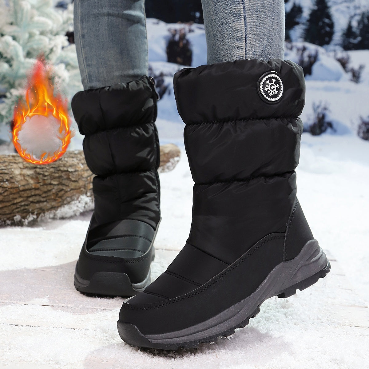 Maristella | Mid-Calf Snow Boots with Elegant Design
