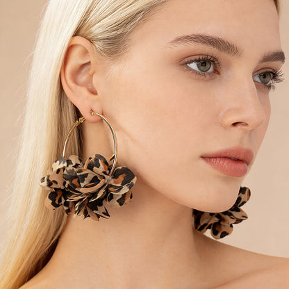 Harmony | Floral C-Shaped Earrings with Bohemian and Elegant Style