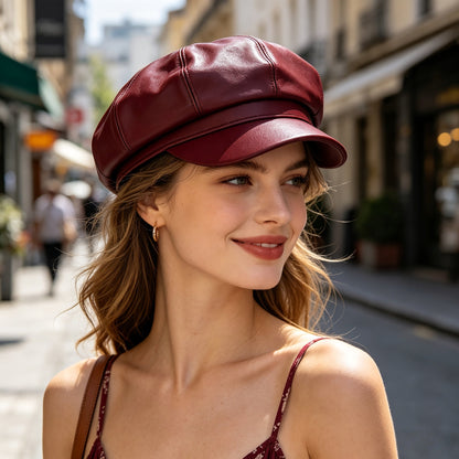 Blair | British Leather Beret Cap for Women