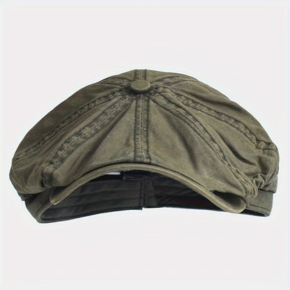 Kavento™ Vintage Octagonal Cotton Cap with Classic Visor