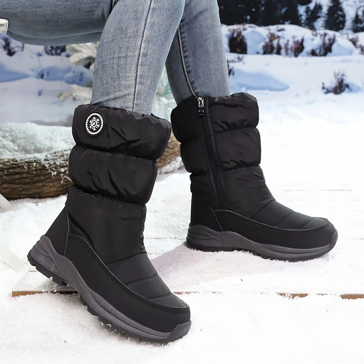 Maristella | Mid-Calf Snow Boots with Elegant Design