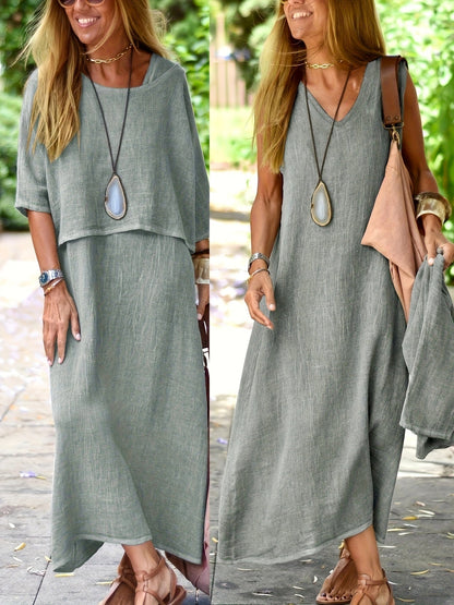 Eleanor | Summer Dress Set with Sleeveless Top and Dress