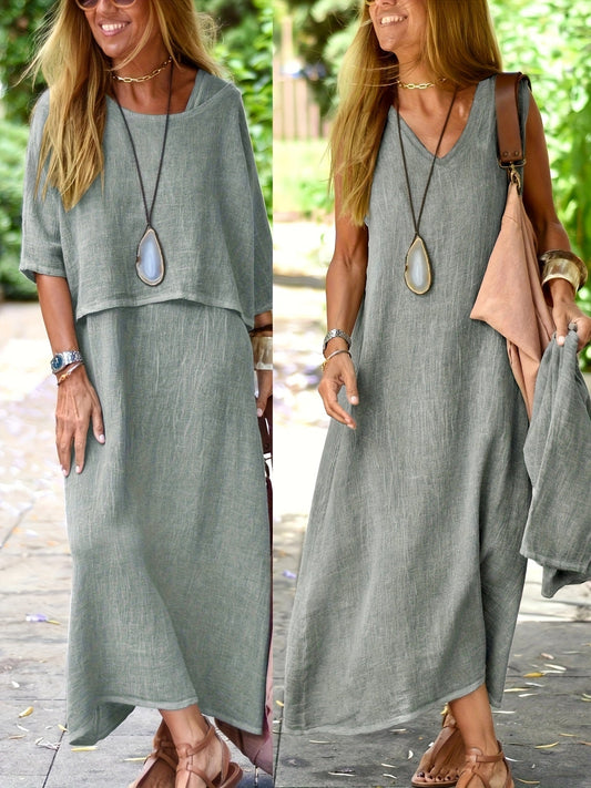 Eleanor | Summer Dress Set with Sleeveless Top and Dress