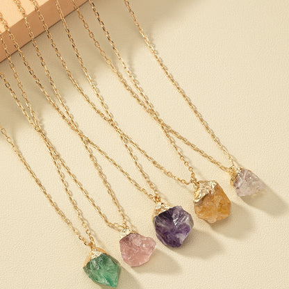 Taria™ Minimalist Necklace with Irregular Pendant Plated in 14K Gold