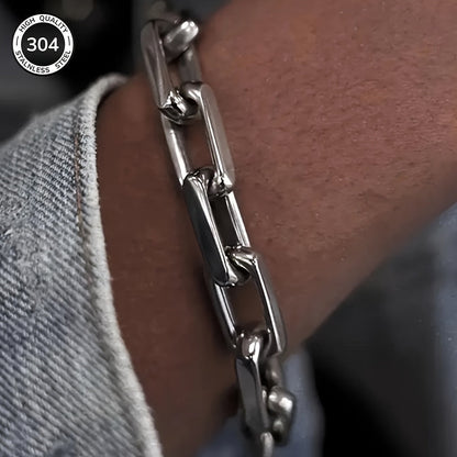 Ken | Masculine Interlocking Link Bracelet