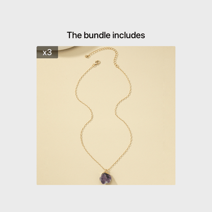 Taria™ Minimalist Necklace with Irregular Pendant Plated in 14K Gold