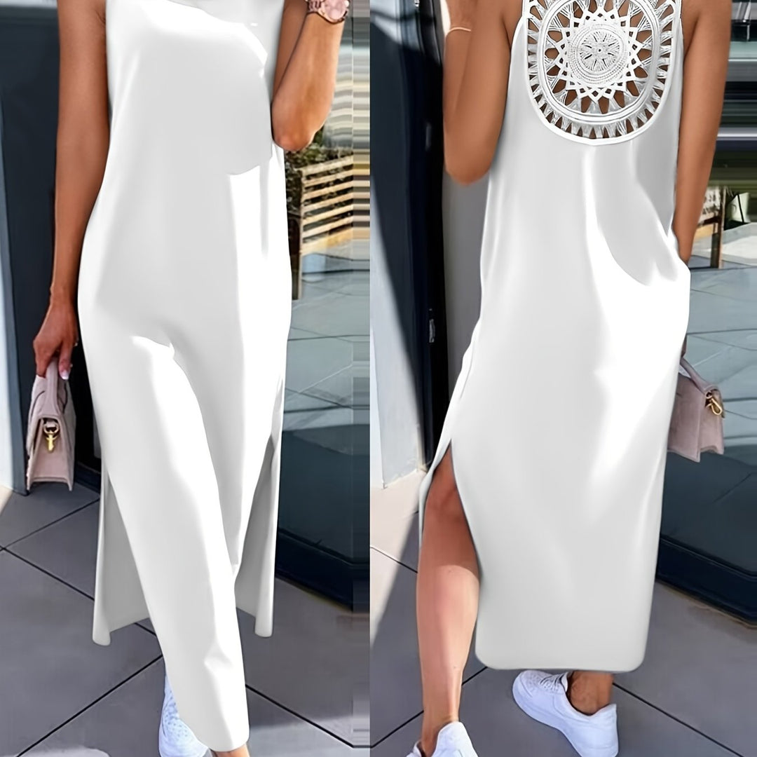 Umaira™ Sleeveless Dress with Lace and Open Back