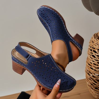 Korae | Heeled Sandals with Adjustable Straps and Cut-Out Design