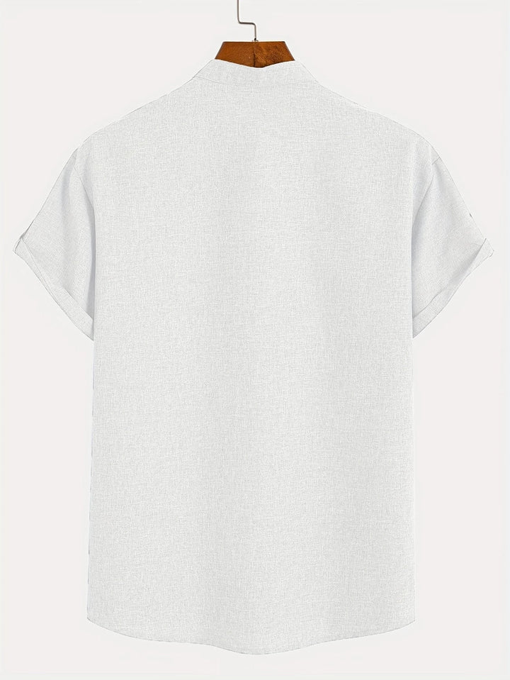 Hayes™ Elegant Short Sleeve High Collar Shirt