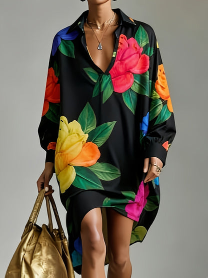 Madison | French Style Printed Blouse with Relaxed Cut and Casual Elegance