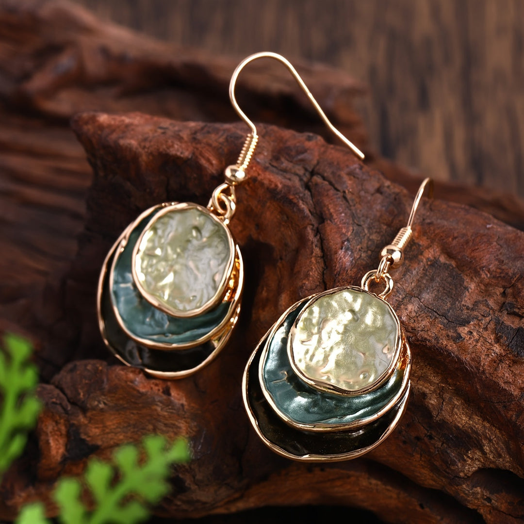 Vedae™ Elegant Flower Earrings with Gold Finish and Pearl