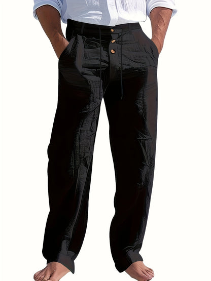 Embric | Men's Linen Pants with Adjustable Waist and Relaxed Fit