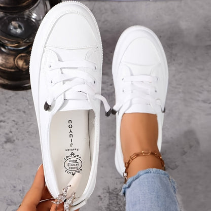 Dovella | White Orthopedic Shoes for Women with Laces and Soft Insole
