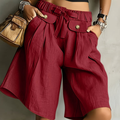 Cleo | High-Waisted Casual Vintage Style Shorts