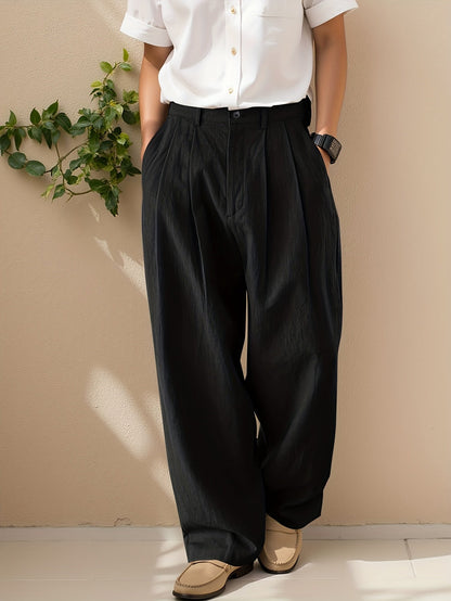 Vruxeth | Men's Straight Pants with Relaxed Fit and Modern Style