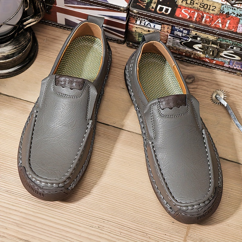 Zorvik | British Men's Loafers with Hand-Stitched Seams and Non-Slip Sole
