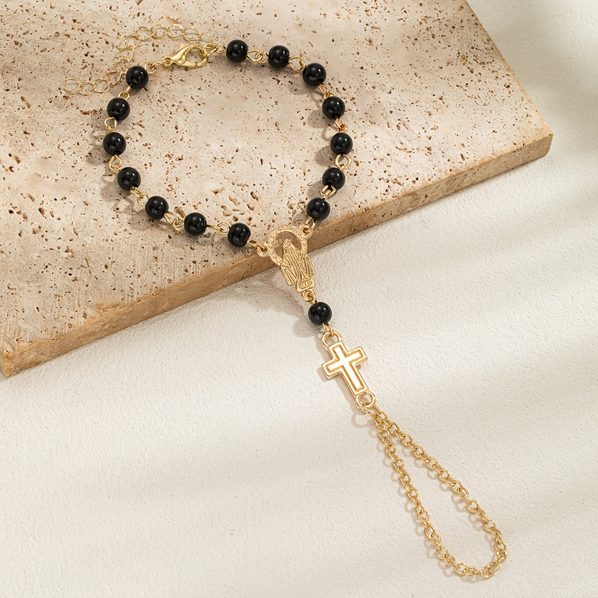Brenton | Rosary Bracelet with Gothic Cross and Religious Details