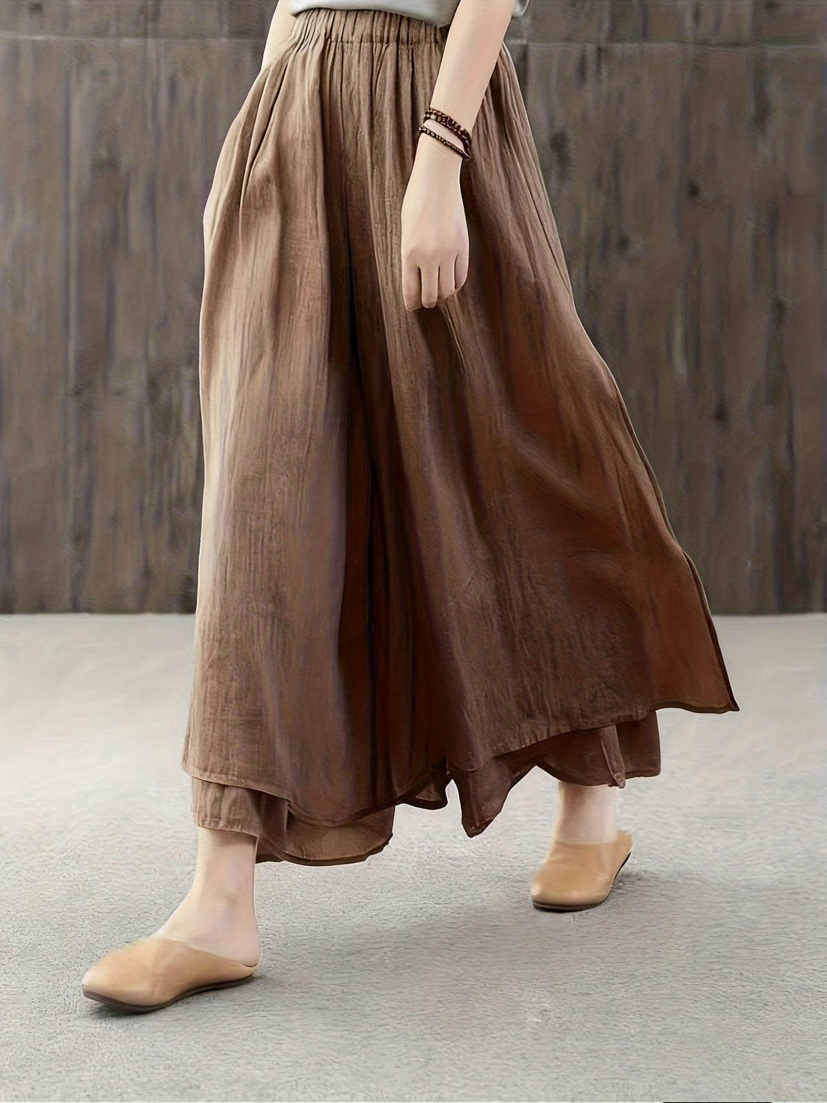 Faith | Chiffon Pleated Layered Pants Skirt