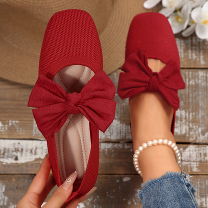 Neria | Women's Breathable Flat Shoes with Decorative Bow