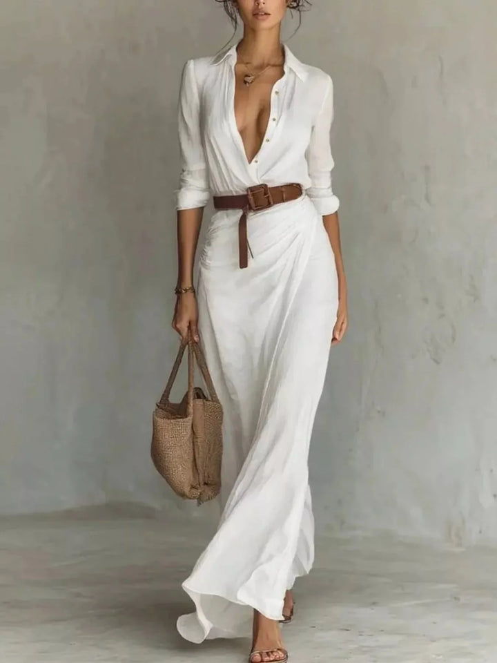 Auvéra™ Versatile Long Sleeve Maxi Dress for an Elegant Look