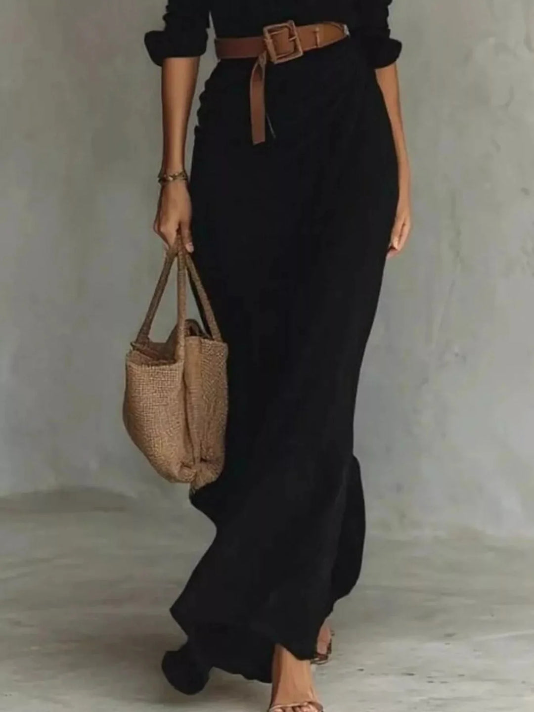Auvéra™ Versatile Long Sleeve Maxi Dress for an Elegant Look