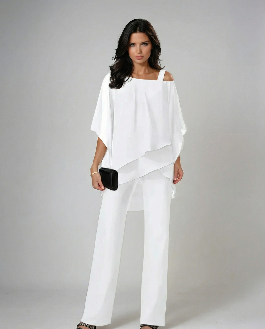 Orosette™ Modern Set of Asymmetrical Top and Wide Pants