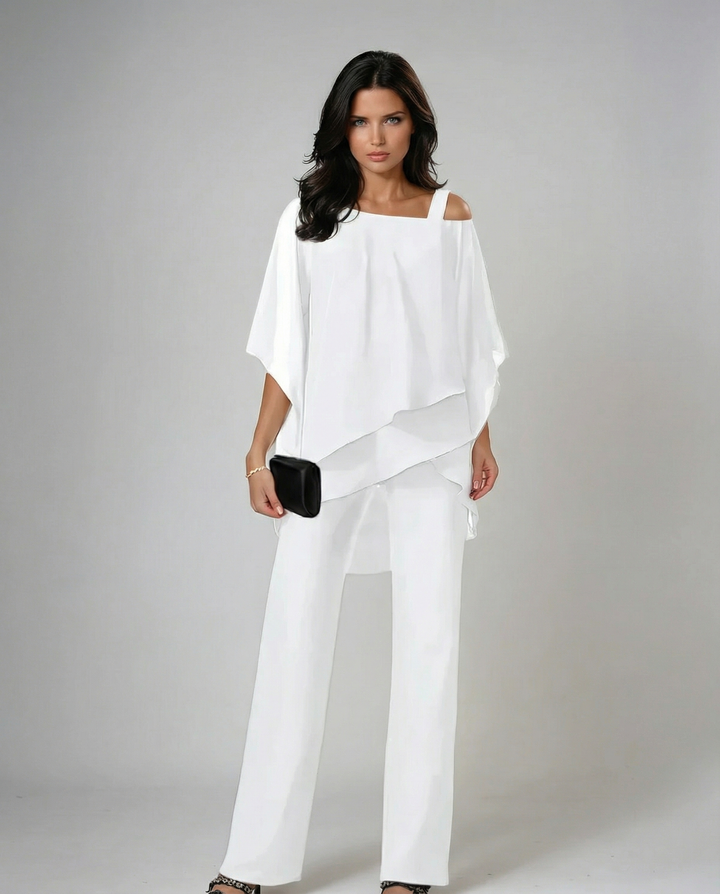 Orosette™ Modern Set of Asymmetrical Top and Wide Pants