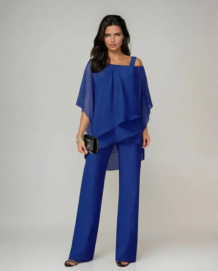 Orosette™ Modern Set of Asymmetrical Top and Wide Pants