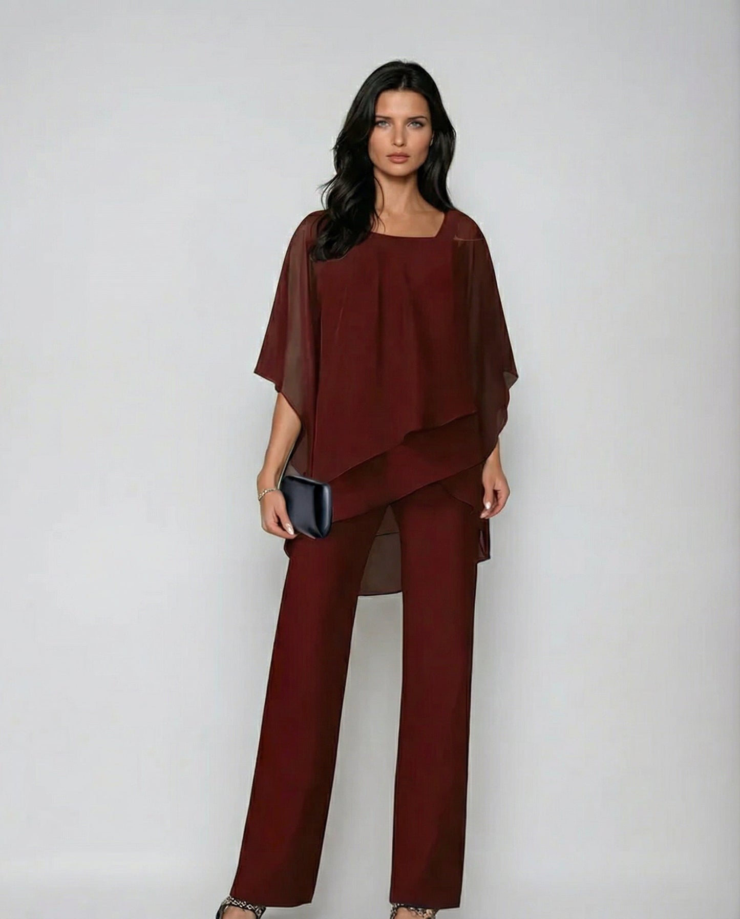 Orosette™ Modern Set of Asymmetrical Top and Wide Pants