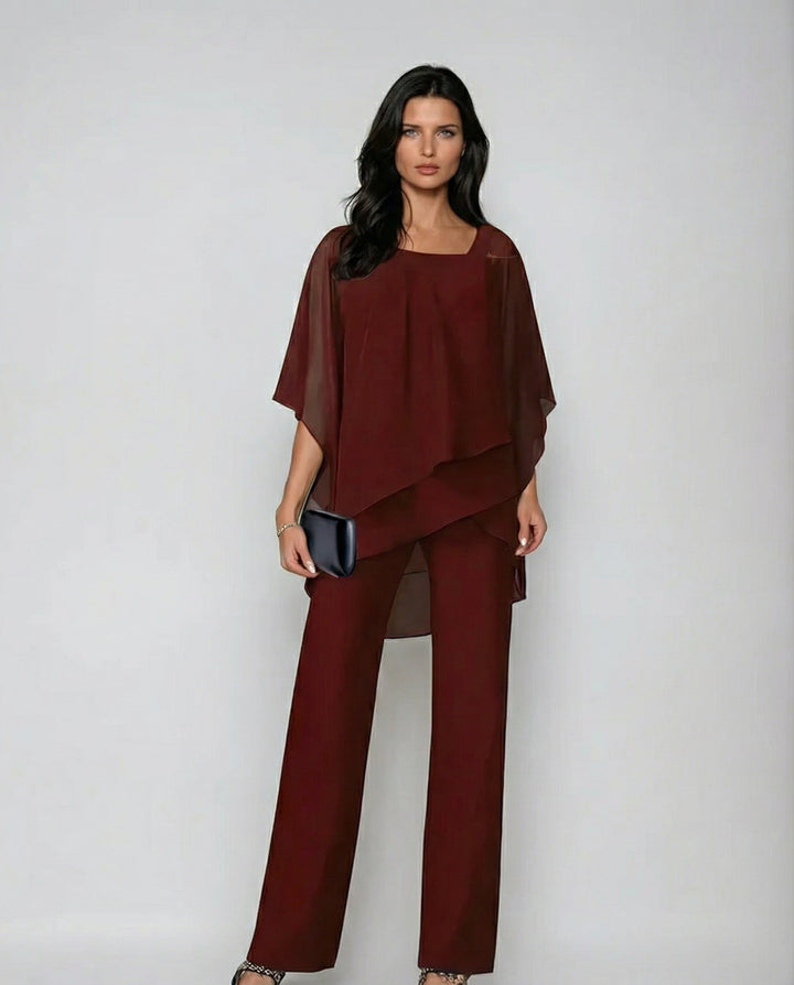 Orosette™ Modern Set of Asymmetrical Top and Wide Pants