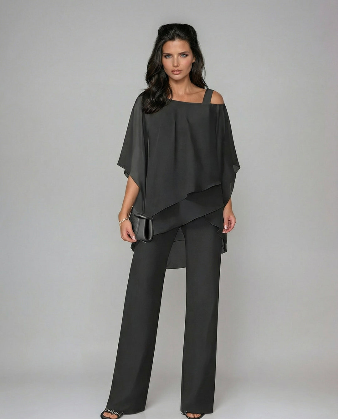 Orosette™ Modern Set of Asymmetrical Top and Wide Pants