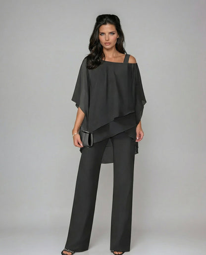 Orosette™ Modern Set of Asymmetrical Top and Wide Pants