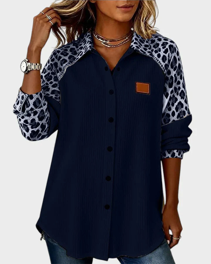 Serenova™ Relaxed Blouse with Contrasting Details
