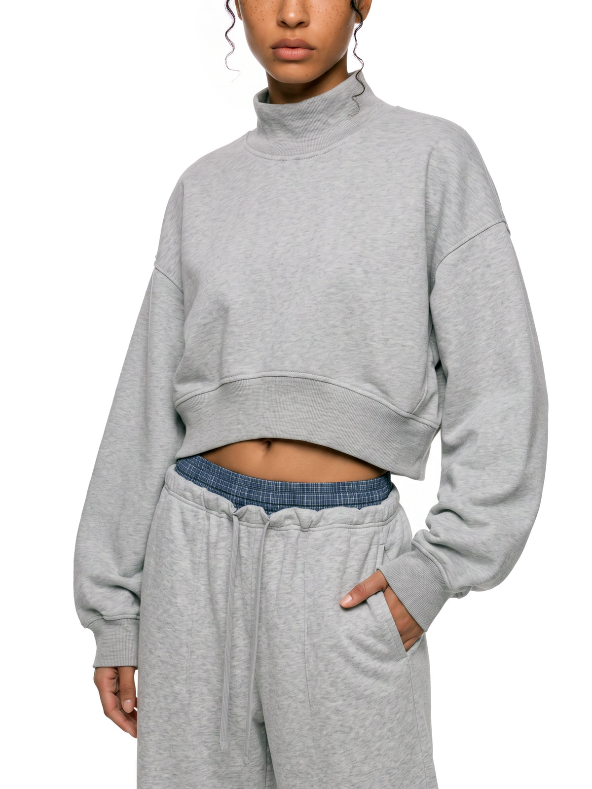 Jada | Women's Crop Mock Neck Sweatshirt