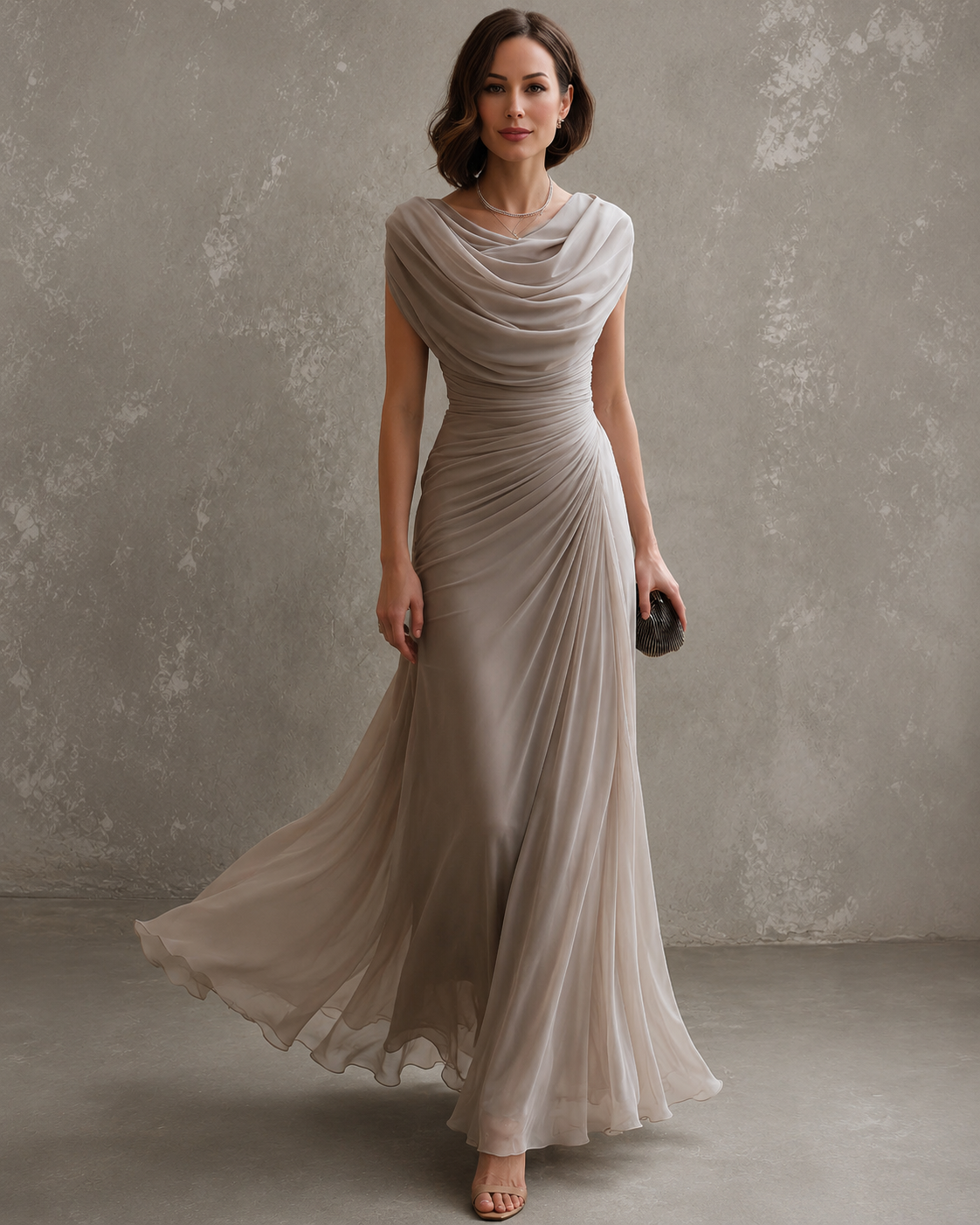 Lydia | Elegant Long Dress with Draping