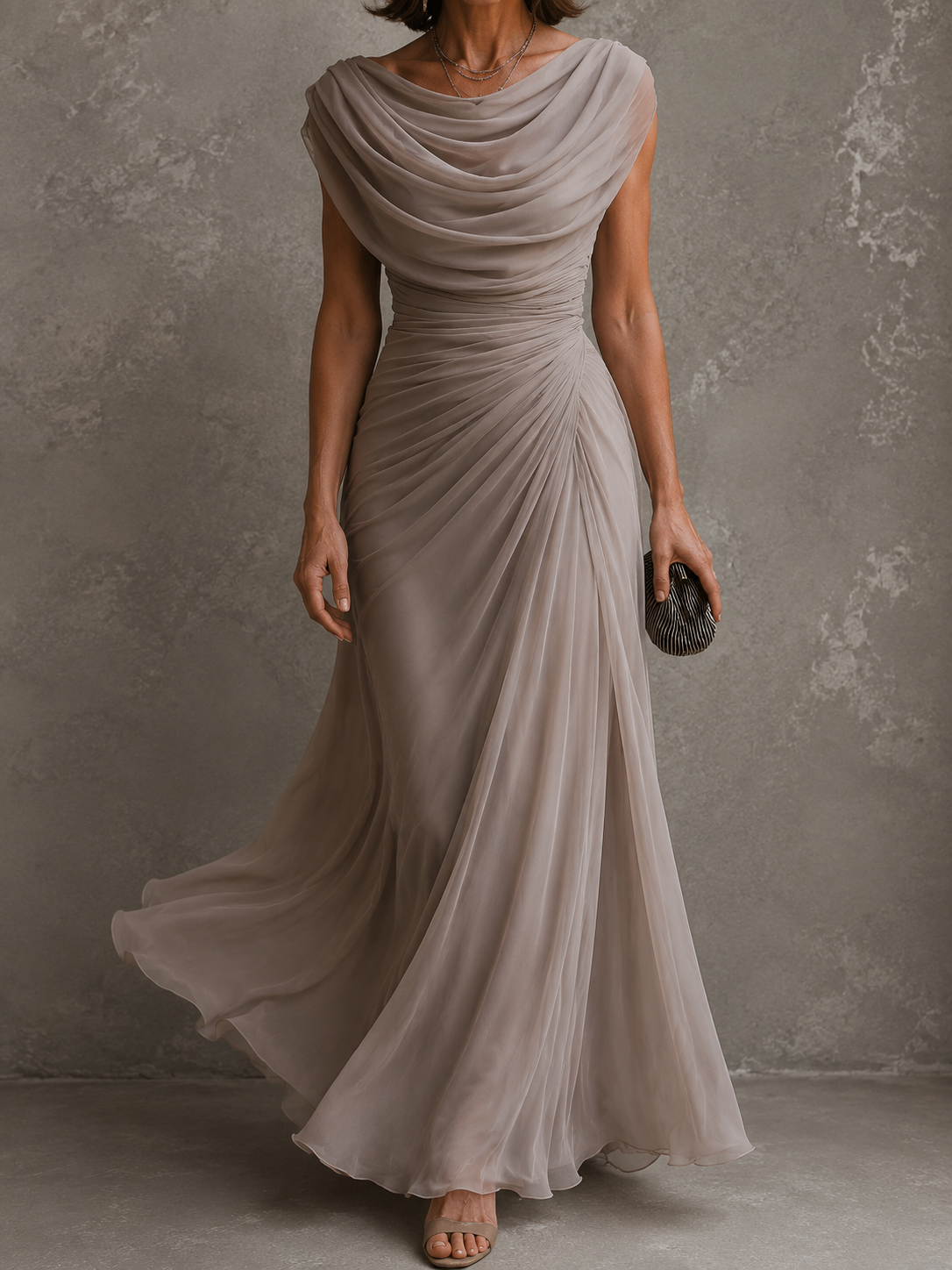 Lydia | Elegant Long Dress with Draping