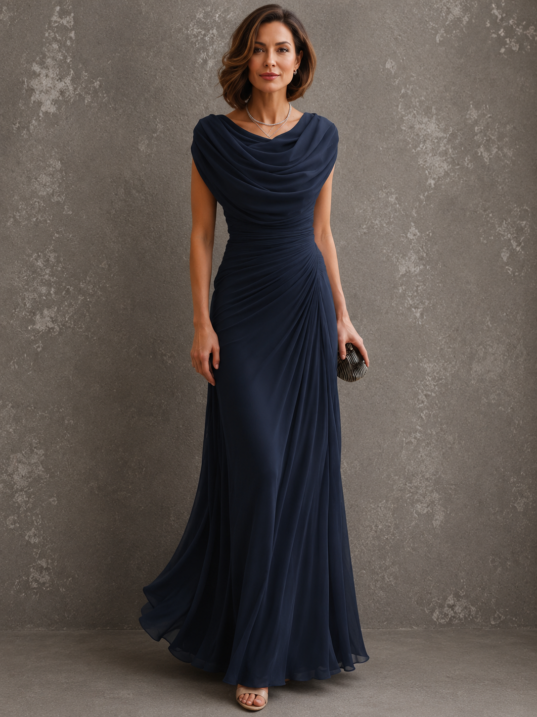 Lydia | Elegant Long Dress with Draping