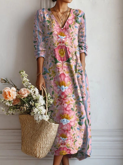 Voreya | Long Ethnic Dress with Fluid and Elegant Design