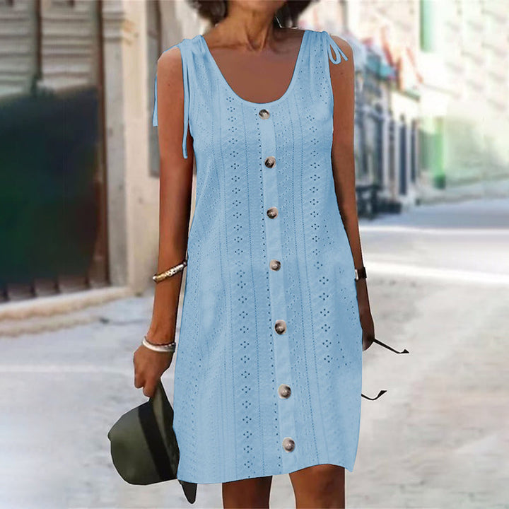 Tove™ Sleeveless Knit Dress with U-Neck and Comfortable Fit