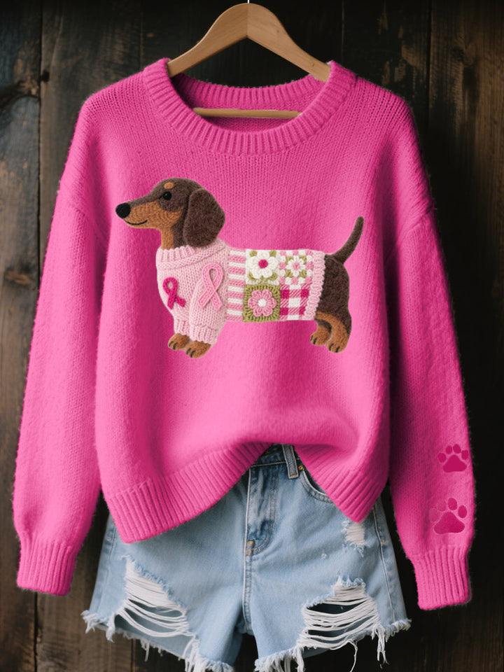 Lula™ Wool Sweater with Dog Design